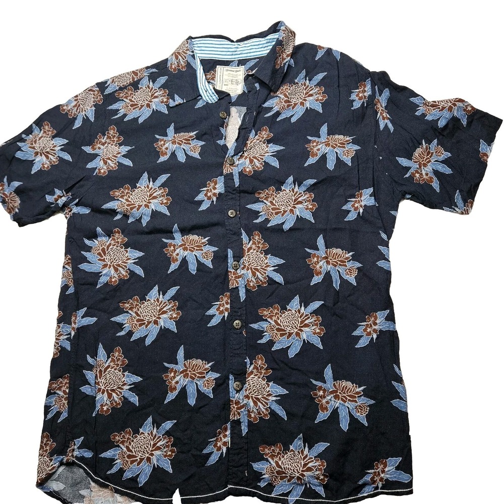Genuine Goods Alexander Julian Colour Floral 100% Viscose‎ Short Sleeve Mens L